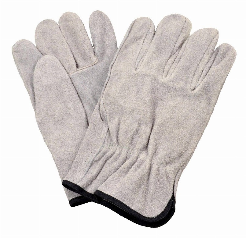 Premium Split Cowhide Leather Straight Thumb Work Gloves