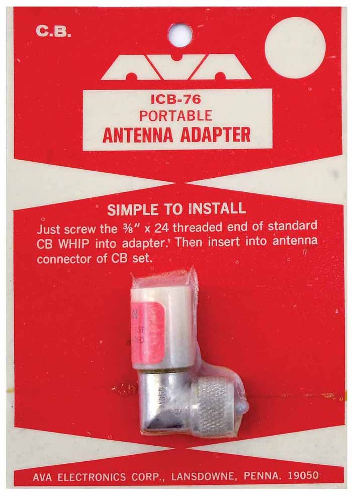Portable Cb Antenna Adapter-Accepts 3/8"X24" Thrd