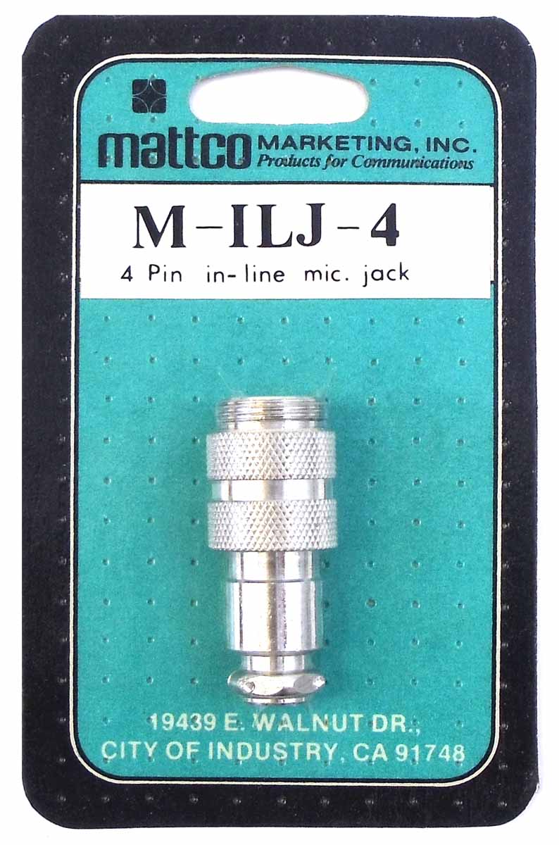 Mattco 4 Pin In-Line Microphone Jack