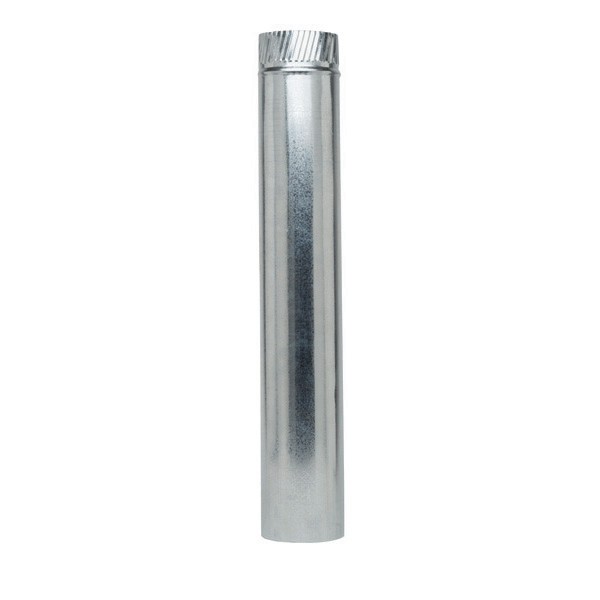 GAL0324  3-26-300 - 3" X 24" Galvanized Connector Pipe 26 Gauge