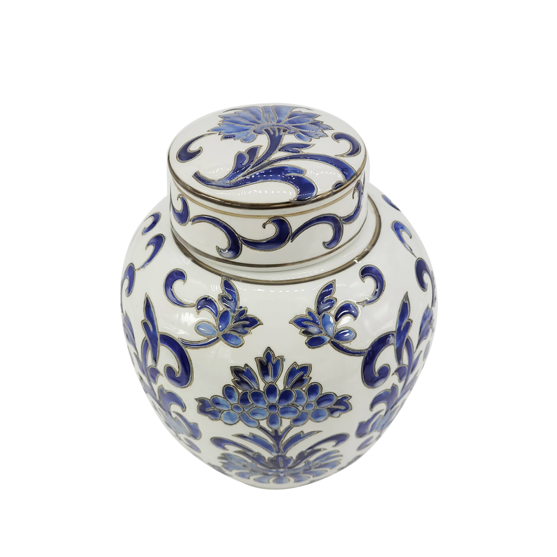 Chinoiserie Ceramic Jar