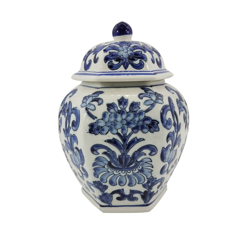 Chinoiserie Ceramic Jar 
