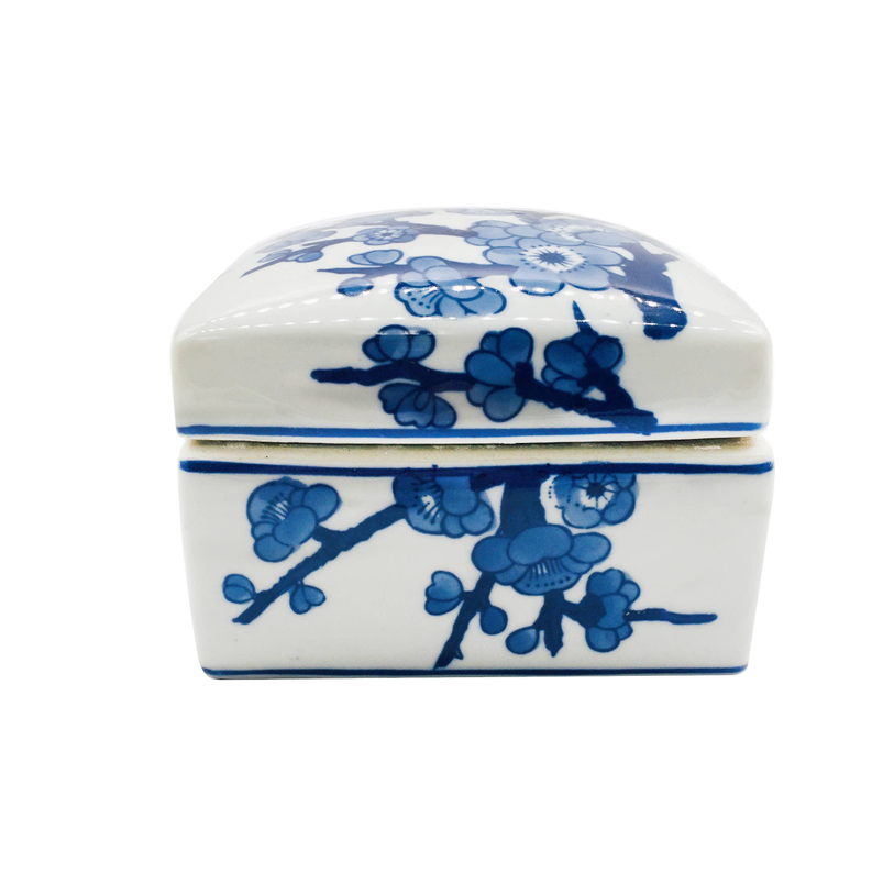 Chinoiserie Square Ceramic Box 