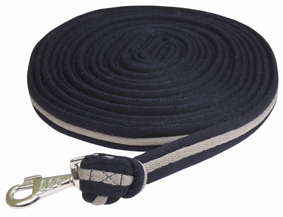 Gatsby Cushion Web Lunge Line With Loop Handle 25' Navy/Grey