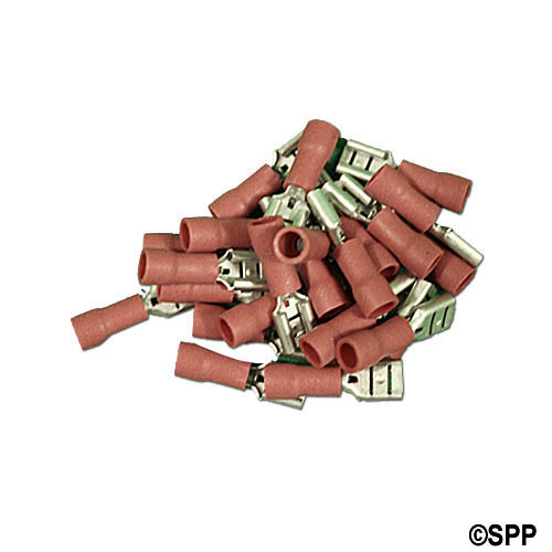 Wire Terminals, Size: .187, Female Disconnect, 22-16 Gauge, Red, 25 Pack