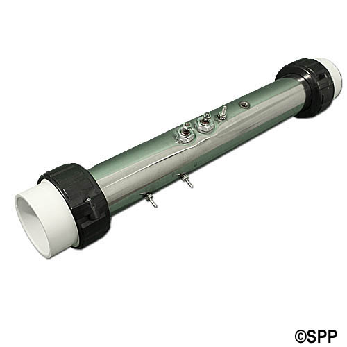 Heater Assembly, Gecko, SSPA, 5.5kW, 230V, 2" x 15"Long, w/Tailpieces