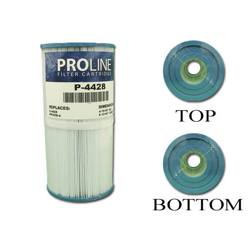 Filter Cartridge, Proline, Diameter: 4-15/16", Length: 9-13/16, Top: 2-1/8" Open, Bottom: 2-1/8" Open, 25 sq ft