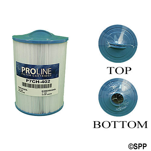 Filter Cartridge, Proline, Diameter: 7", Length: 9-3/4", Top: Handle, Bottom: 2" MPT, 40 sq ft