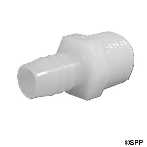 Fitting, PVC, Barbed Adapter, 1/2"RB x 1/2"MPT