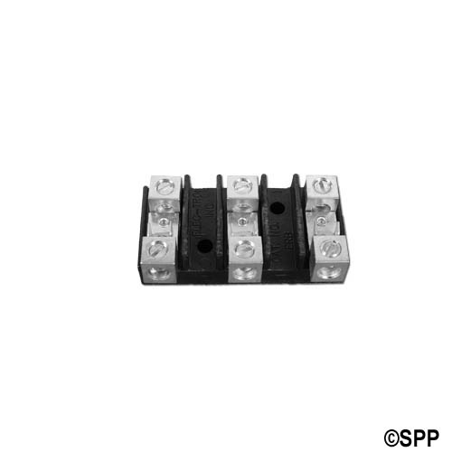 Terminal Strip, 50 Amp, 3 Positions 8 AWG