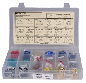 Wire Terminal Kit, Soderless, Assorted Vinyl Insulated w/Box