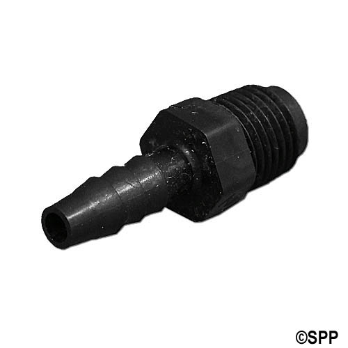 Fitting, PVC, Threaded Barb Adapter, 1/4"RB x 1/4"MPT