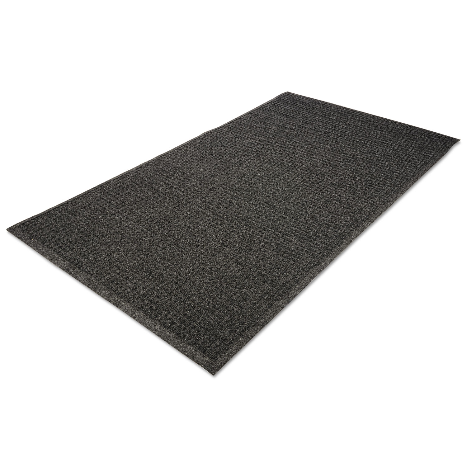 Genuine Joe EcoGuard Indoor Wiper Floor Mats - Indoor - 72" Length x 48" Width - Plastic, Rubber - Charcoal Gray