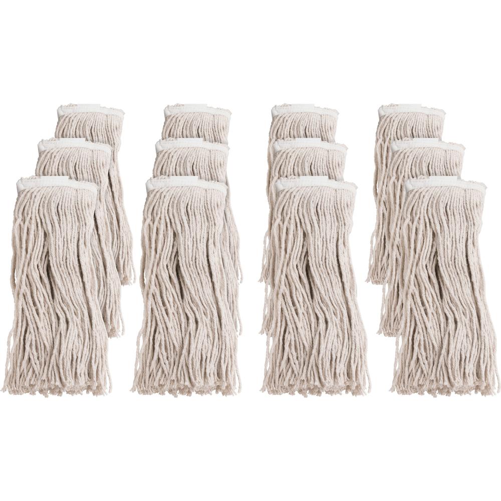 Genuine Joe Cotton Blend Mop Refill - Rayon, Cotton Fiber, Polyester Fiber