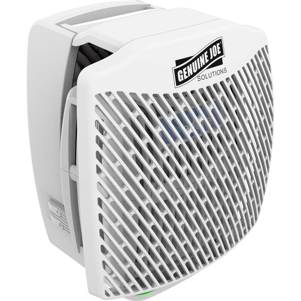 Genuine Joe Air Freshener Dispenser System - 30 Day Refill Life - 6000 ft Coverage - 1 Each - White