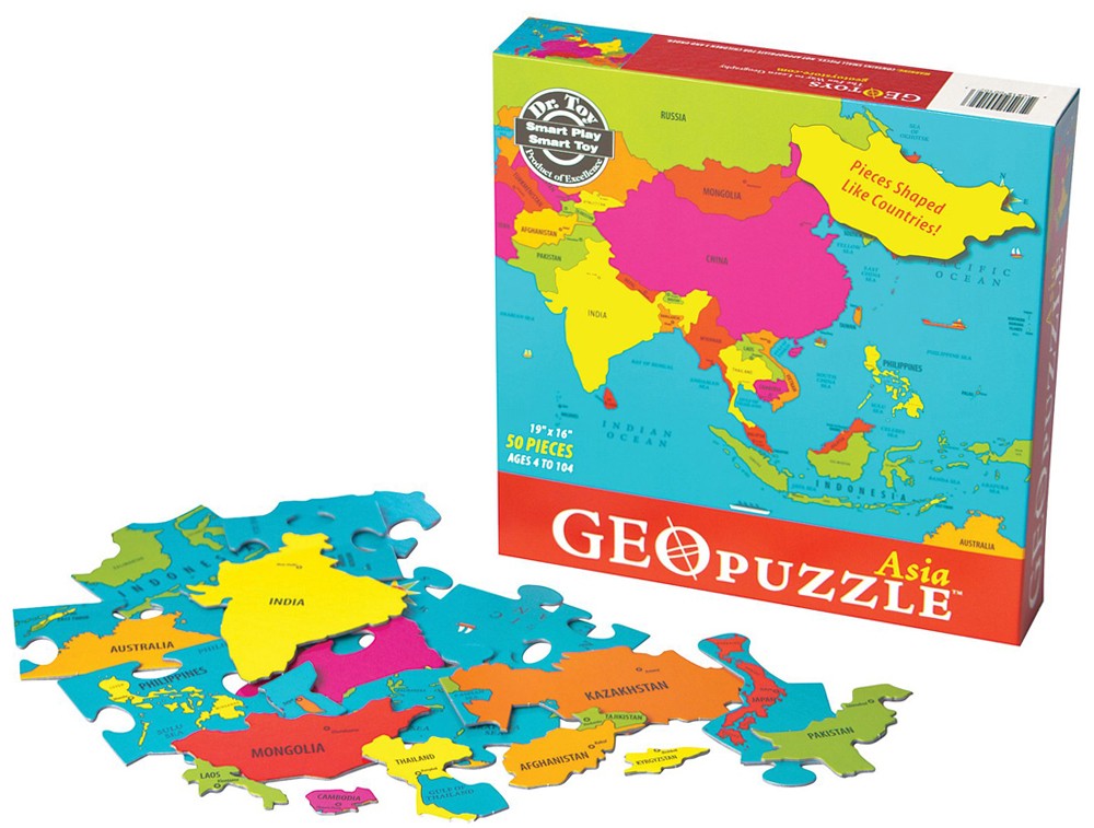 GeoPuzzle Asia Educational Geography Jigsaw Puzzle