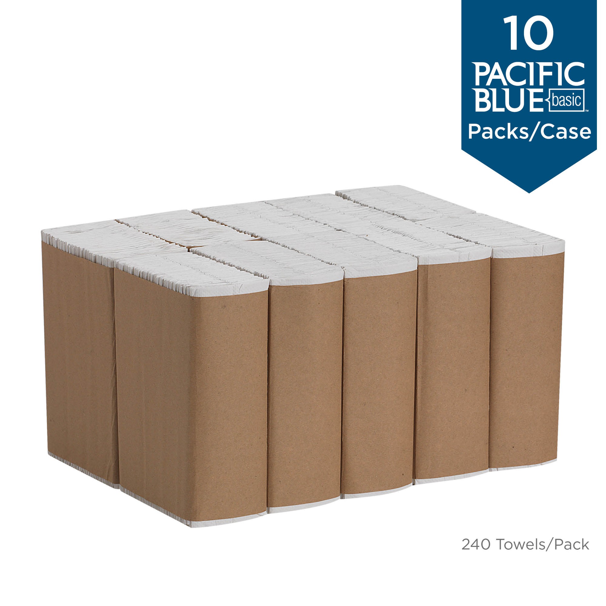 Pacific Blue Basic C-Fold Paper Towels - 10.10" x 12.70" - White - Absorbent, Strong - For Office Building, Washroom, Public Fac