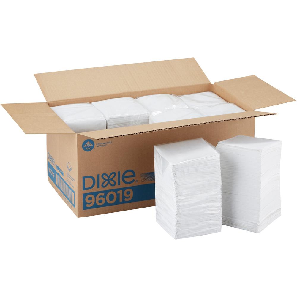 Dixie 1/4-Fold Beverage Napkin - 1 Ply - 9.50" x 9.50" - White - Paper - Soft, Absorbent - For Beverage, Restaurant - 500 Per Pa