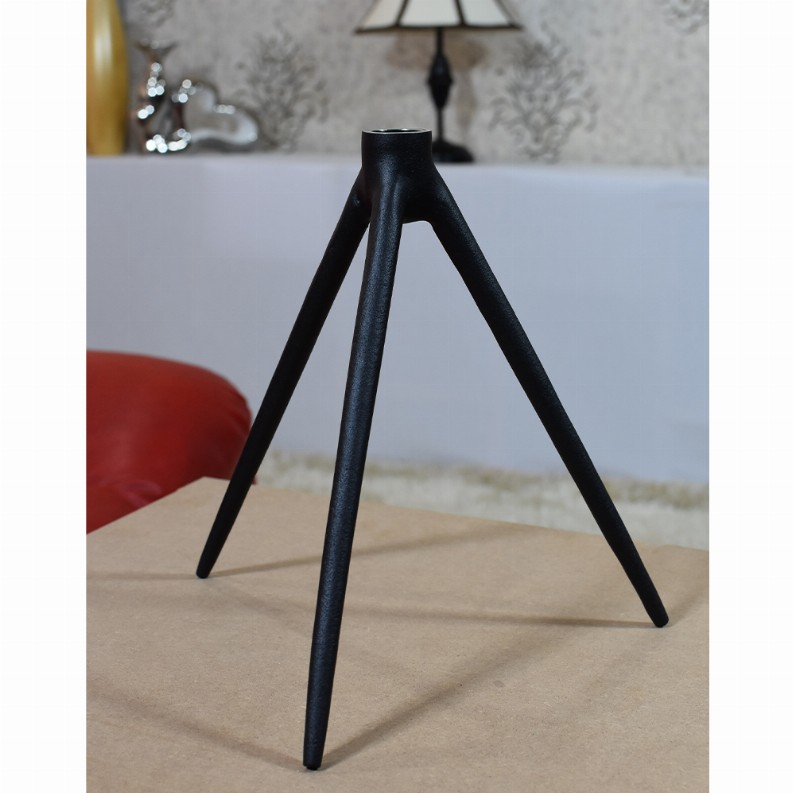 Handmade Aluminum Eco-friendly Geometric Black Set Of One Vase Candle Holder