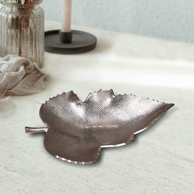 Handmade Decorative Bronze Color Coated Aluminium Tray - 6.69 x 5.11 x 0.9cm Bronze