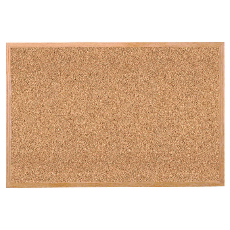 Ghent Natural Cork Bulletin Board with Wood Frame, 2'H x 3'W