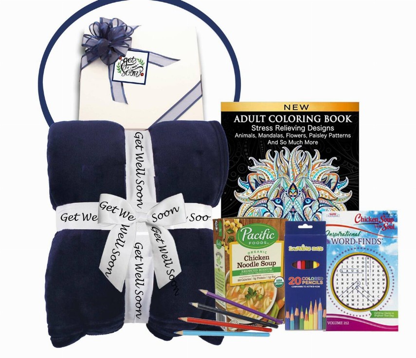 Get Well Gift Baskets - 14x14x12 inget well gift box of comfort