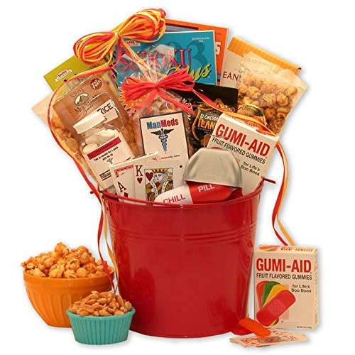Get Well Gift Baskets - 16x12x10 inman meds get well gift for men