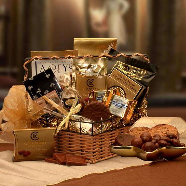 Gourmet Gift Baskets - 10x10x10 inChocolate Treasures Gourmet Gift Basket