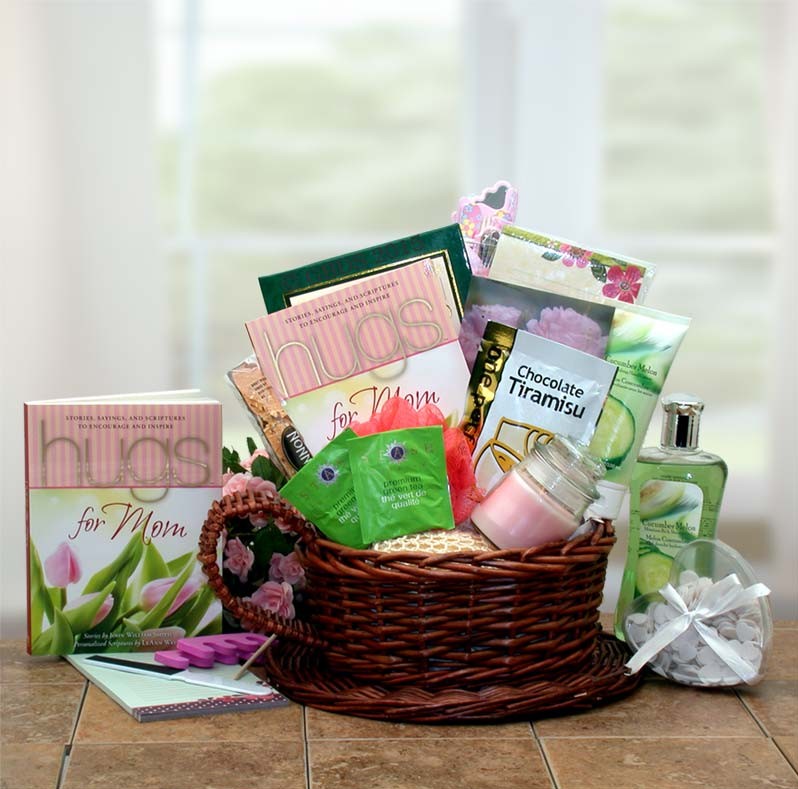 Mother's Day Gift Baskets - 16x12x10 in Mom Deserves A Hug & Some Relaxation Gift Basket