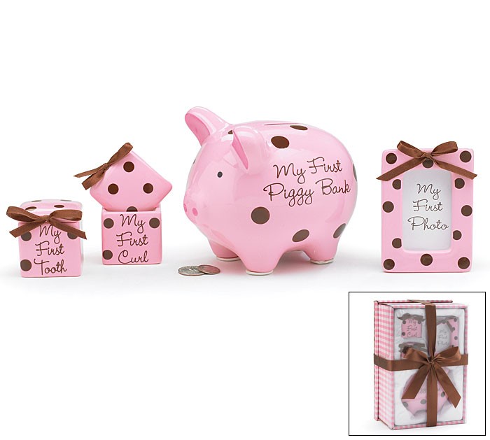 New Baby Gift Baskets - 12x12x8 inBaby Girl Keepsake Gift Set
