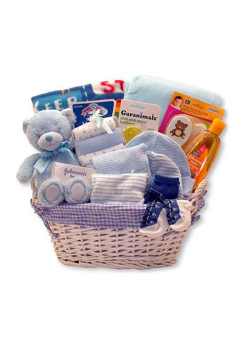 New Baby Gift Baskets - 14x12x12 inSimply Baby Necessities Basket - Blue