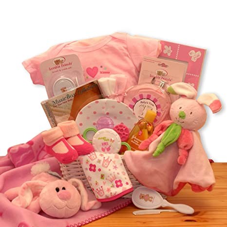 New Baby Gift Baskets - 14x14x10 inHunny Bunny's New Baby Gift Basket