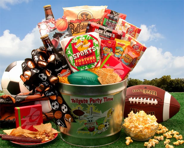 Sport Gift Baskets - 18x13x12 inTailgate Party Time Gift Pail