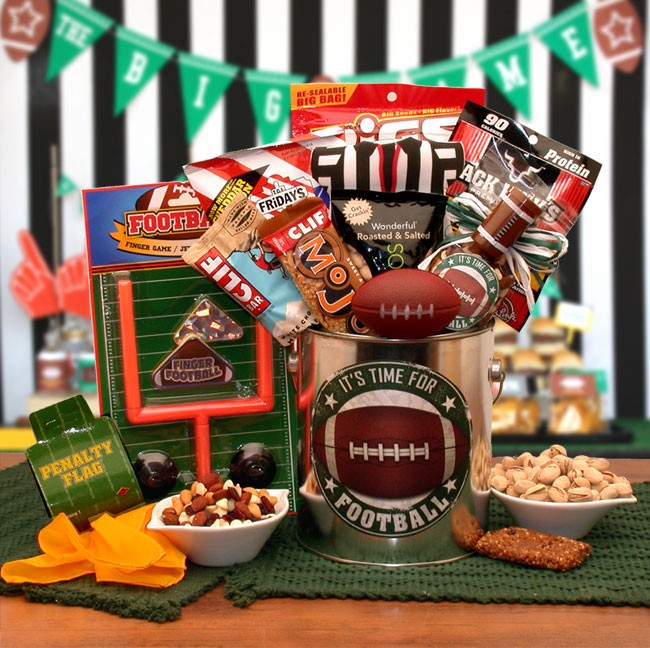 Sport Gift Baskets - 16x12x8 inIt's Football Time Gift Pail