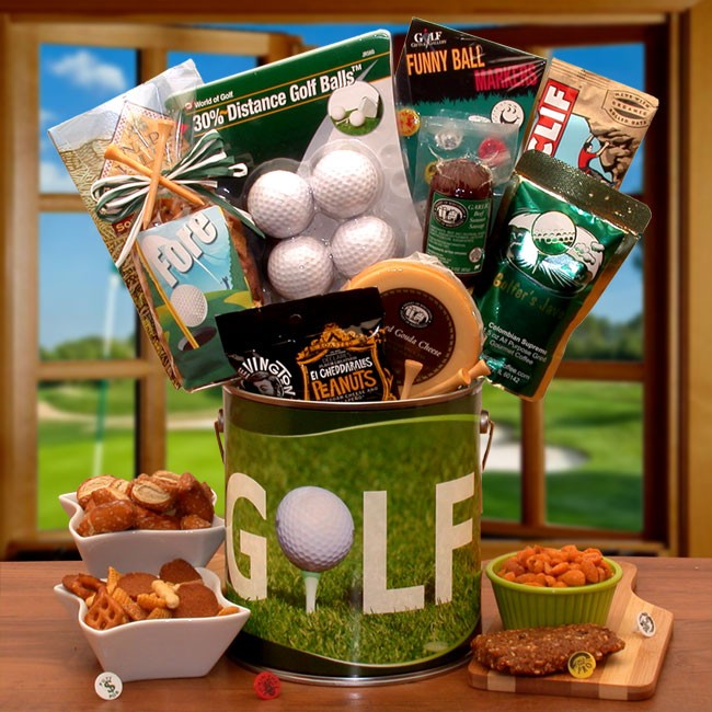 Sport Gift Baskets - 16x12x8 inFore! Golfers Gift Pail