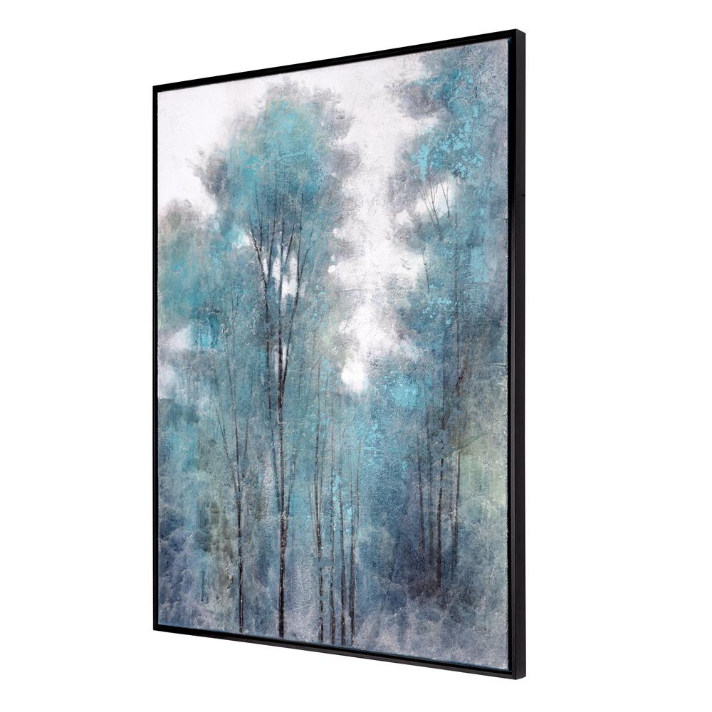 Aquamarine Forest, Hand Painted Canvas