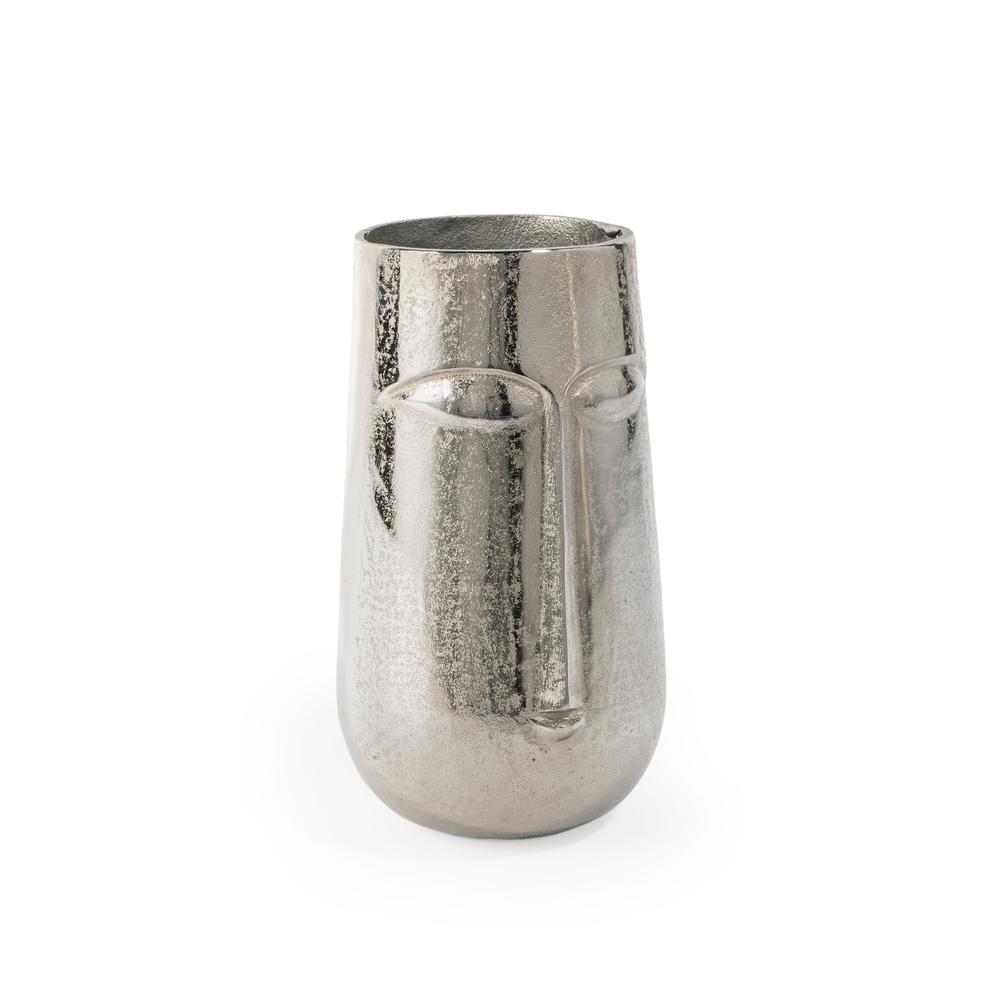 Magnus 11" Silver Metal Table Vase