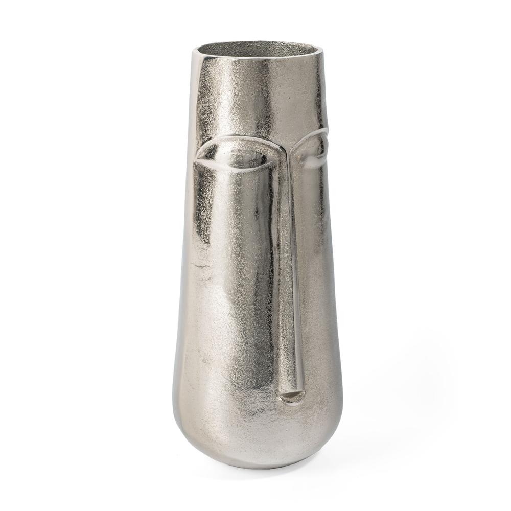 Magnus 16" Silver Metal Table Vase