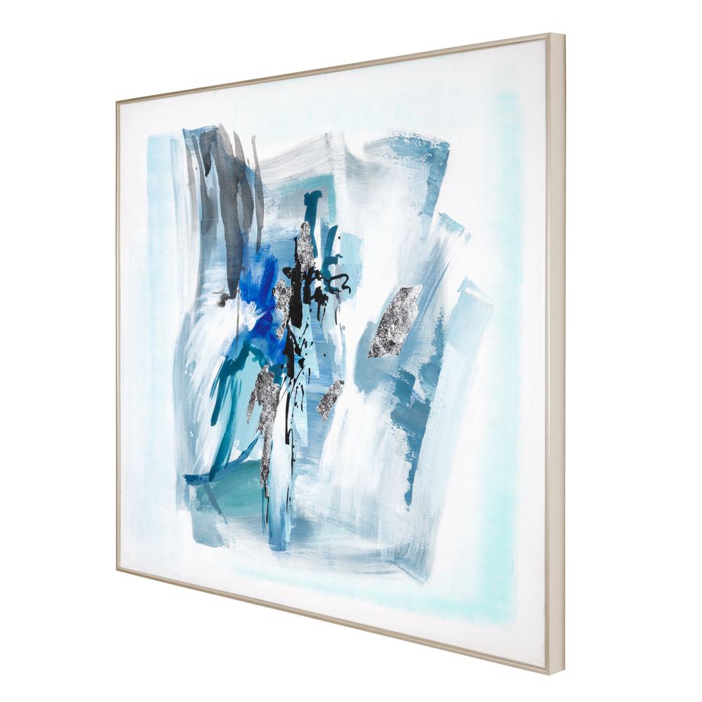 Polar Ice, Hand Painted Framed Canvas