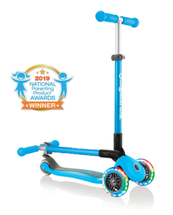 Primo Foldable Scooter With Lights - Age 3+ Sky Blue