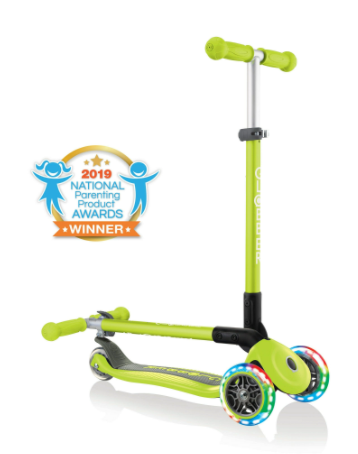 Primo Foldable Scooter With Lights - Age 3+ Lime Green