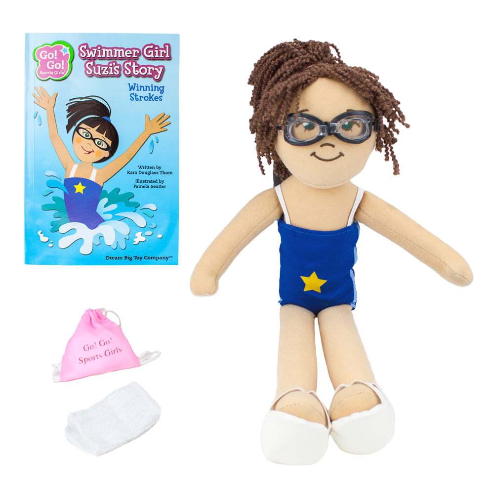 Swimmer Girl Suzi Read & Play Doll and Book Set