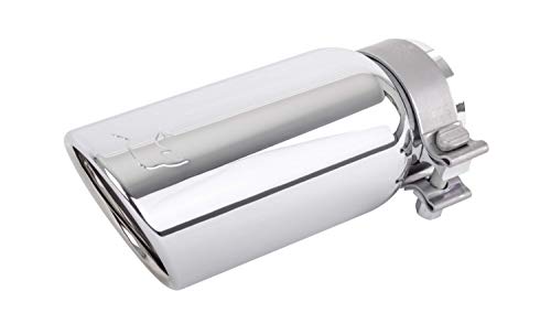 4IN OD X 10IN FOR 2 3/4IN INLET CHROMED STAINLESS STEEL CLAMP STYLE EXHAUST TIP