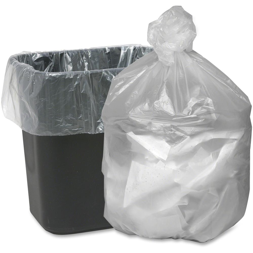 Webster Translucent Waste Can Liners - Small Size - 10 gal Capacity - 24" Width x 24" Length - 0.20 mil (5 Micron) Thickness - H