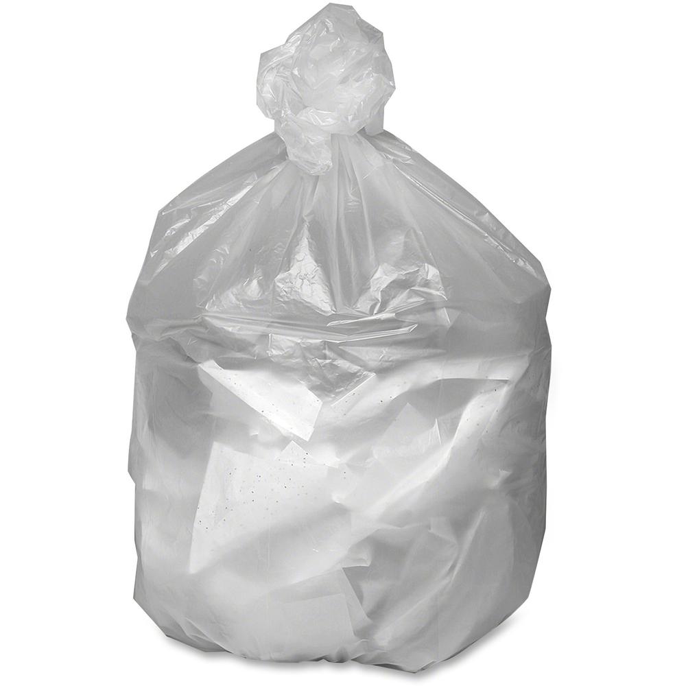 Webster Translucent Waste Can Liners - Large Size - 45 gal Capacity - 40" Width x 46" Length - 0.39 mil (10 Micron) Thickness - 