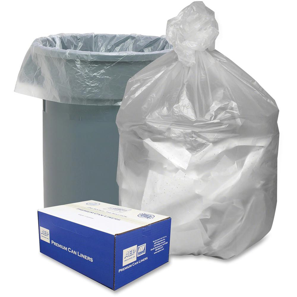Webster Translucent Waste Can Liners - Extra Large Size - 56 gal Capacity - 43" Width x 48" Length - 0.55 mil (14 Micron) Thickn