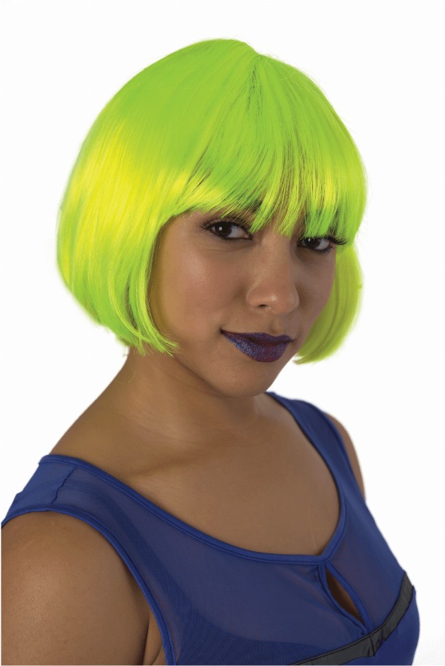 Classic Flapper Neon Green Wig