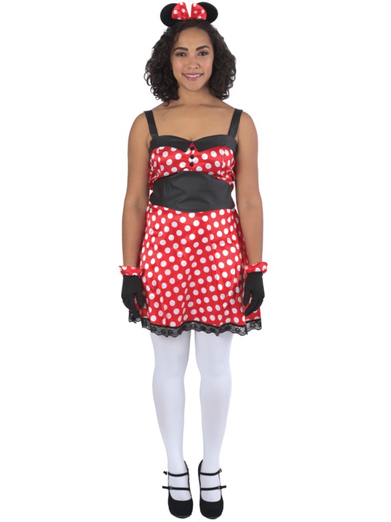 MS. MOUSE COSTUME - L BLACK/RED