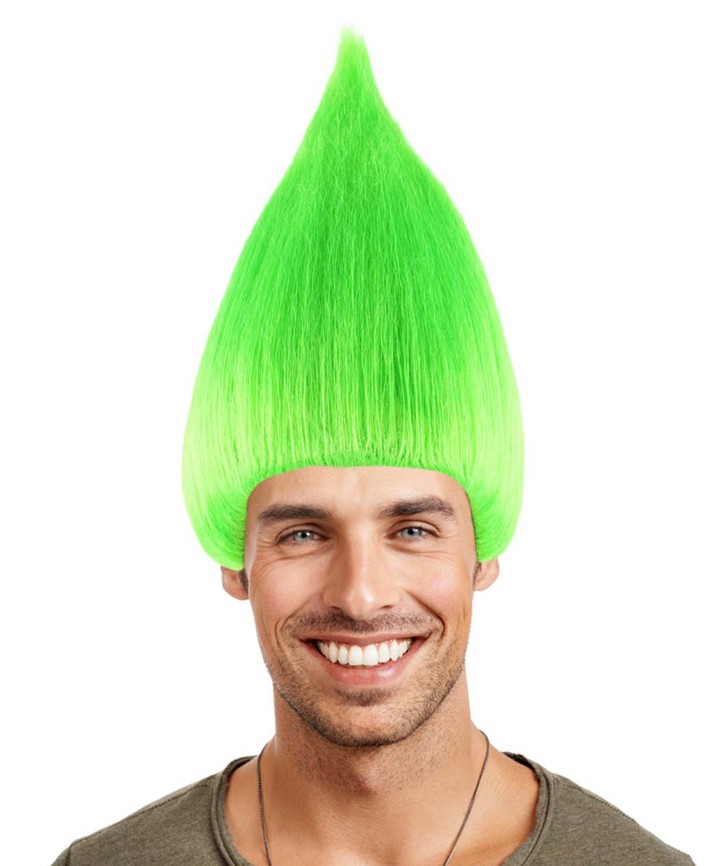 Neon Green Troll Wig