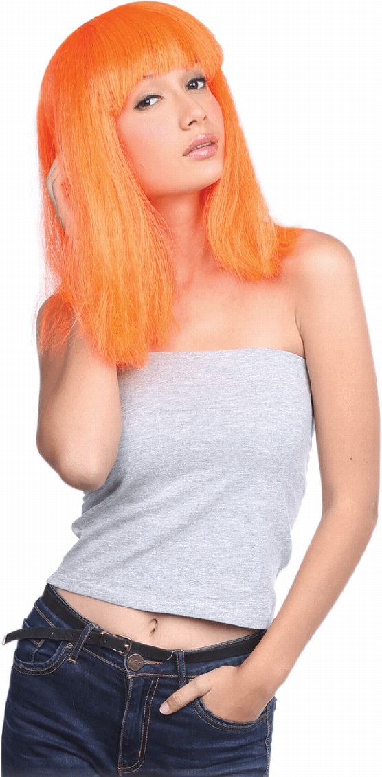 Orange Pageboy Wig